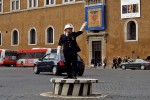 El caos del tráfico en Roma